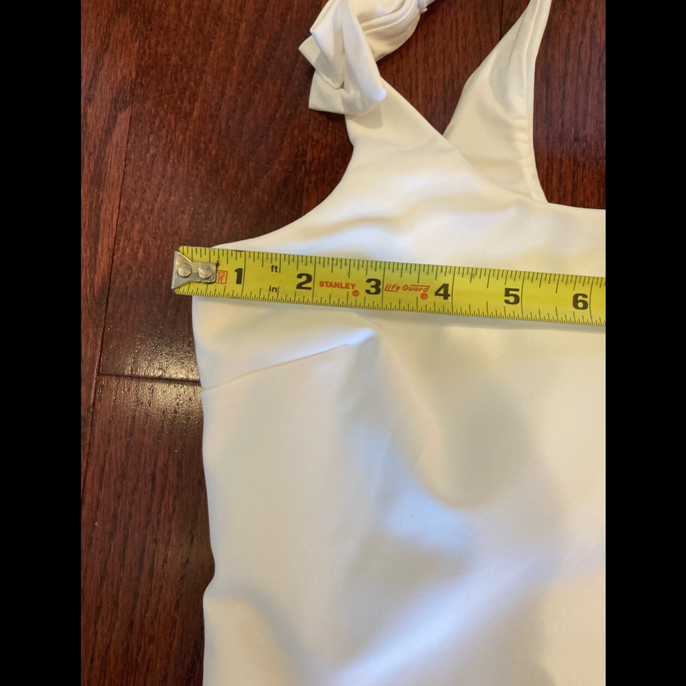 Zimmerman Peggy Bow one shoulder swimsuit sz 4 ivory white - Picture 11 of 15